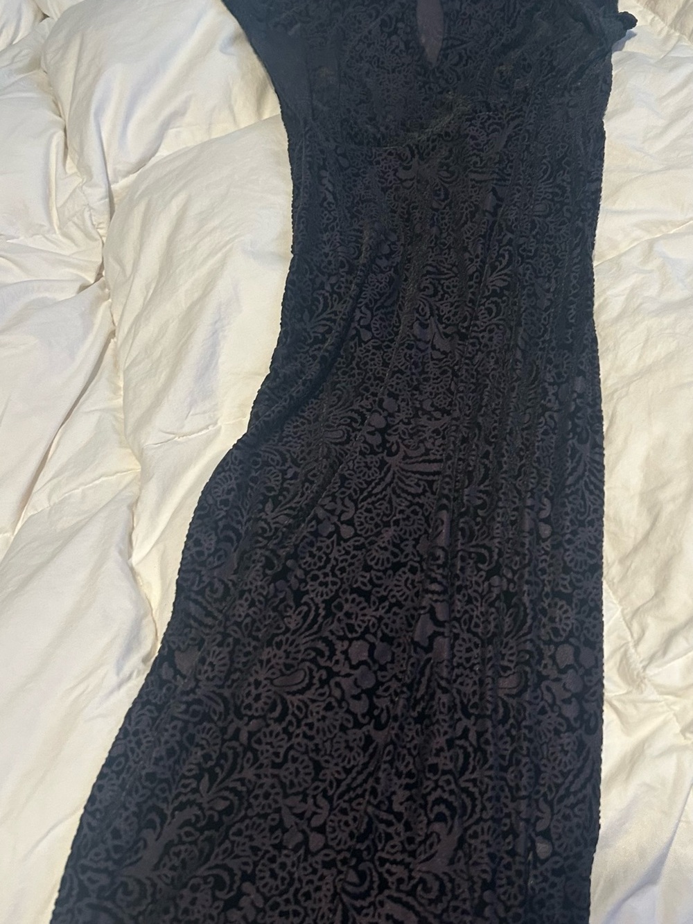 Apt. 9 Black Burnout Velvet Dress